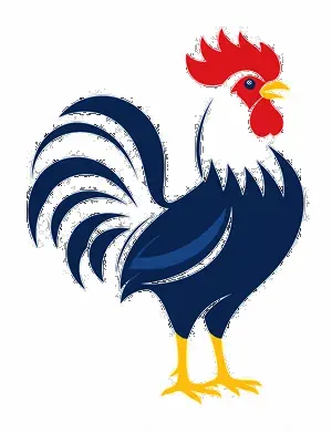 Coq bleu blanc rouge